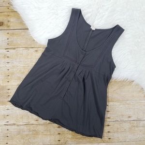 J.Crew Gray Button-down Tank Top